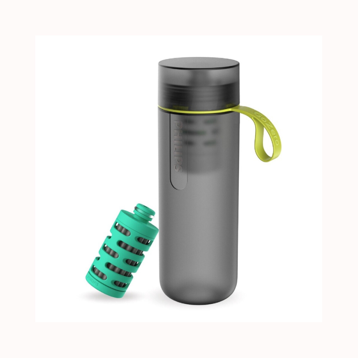 Botella con Filtro Purificador Philips Gozero 590 ml - Gris 