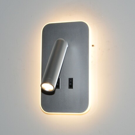 Portátil led de pared con SPOT móvil, DOBLE LUZ PLATA