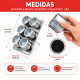 Especiero 6 frascos imantados con soporte GRIS