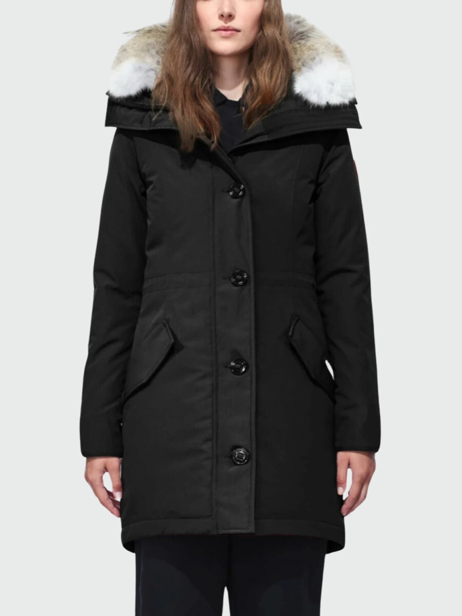 Canada Goose -Chaqueta con capucha, Rossclair Parka - Negro 