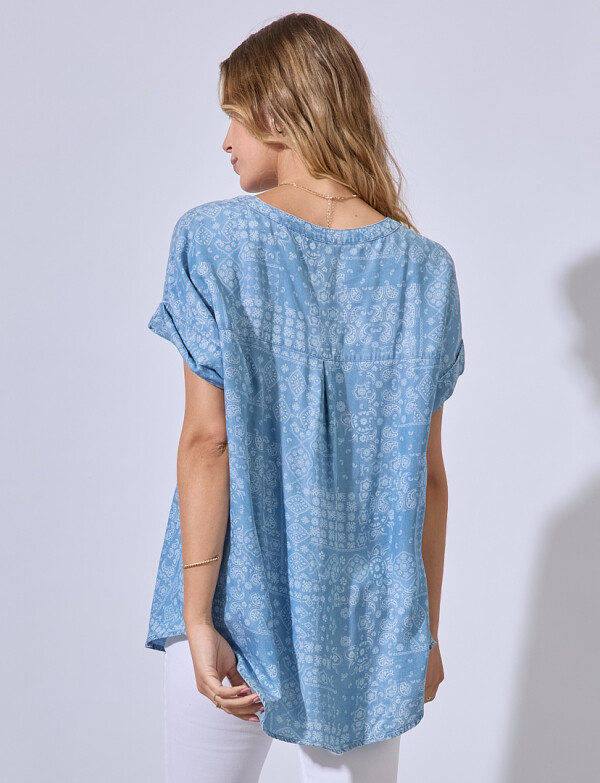 Blusa Tencel Print CELESTE