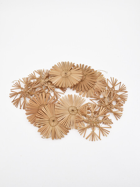 ADORNOS COLGANTES RUSTICOS SET X 12 BEIGE