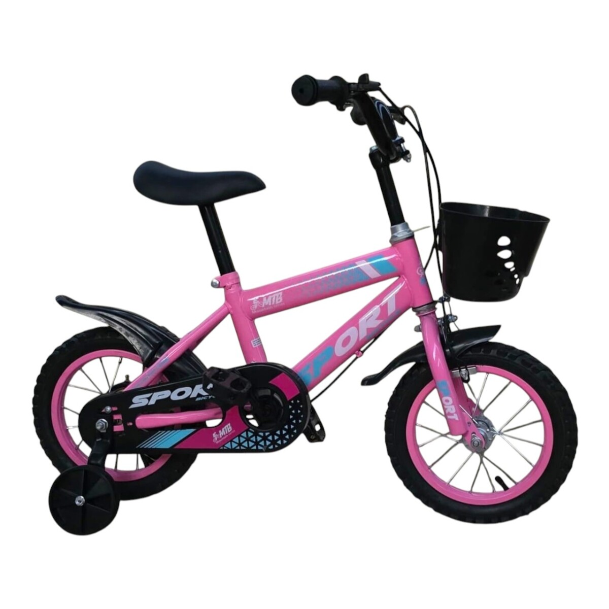 Bicicleta Infantil Sport P26301 Rod 12 Canasto y Parrilla - ROSA 