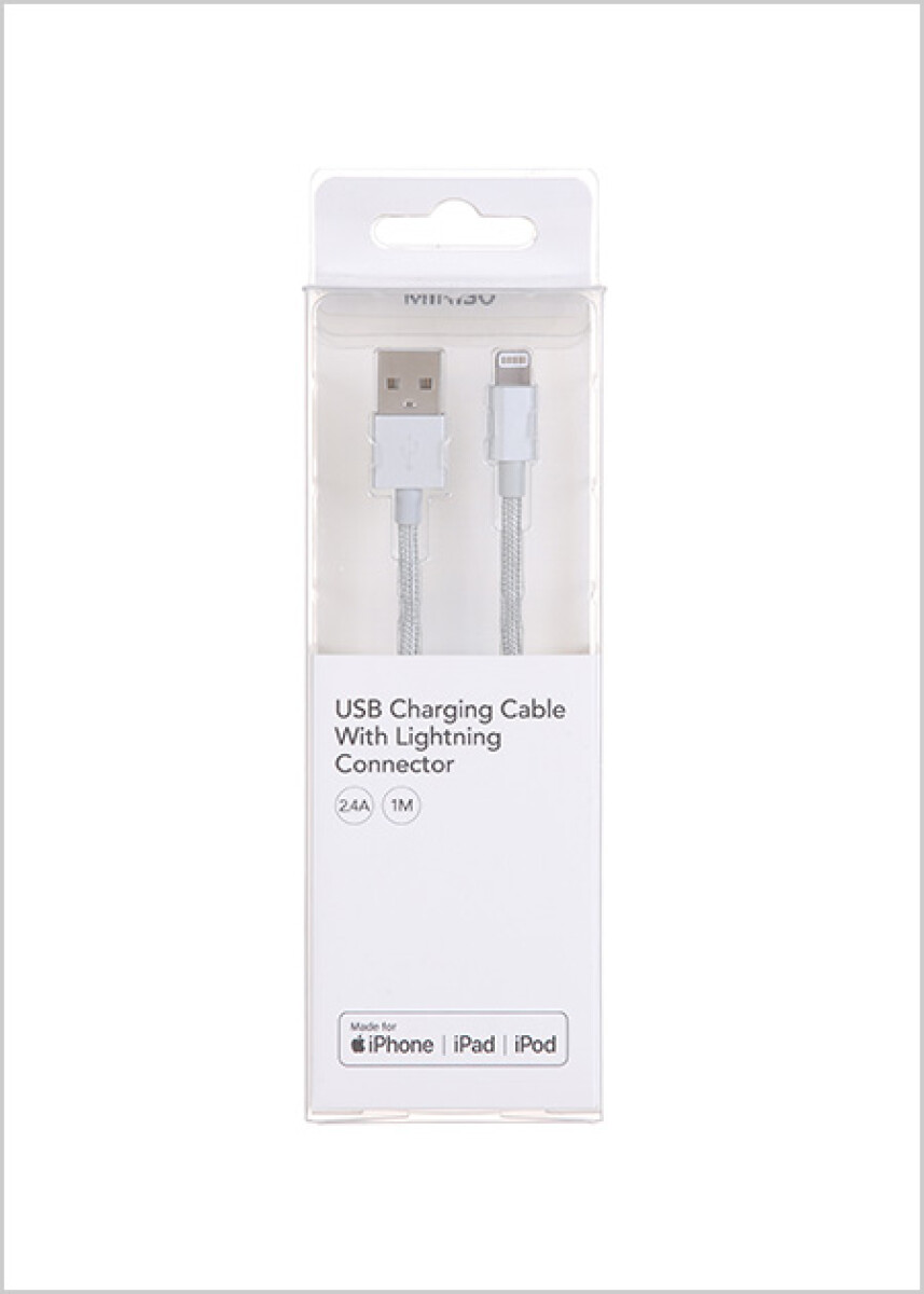 Cable de carga USB Lightning - Plateado 