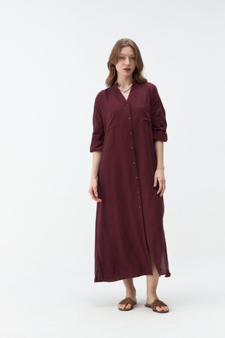 VESTIDO RENATA Bordó