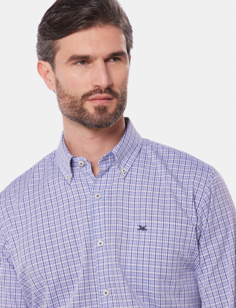 CAMISA SPORT A CUADROS Azul