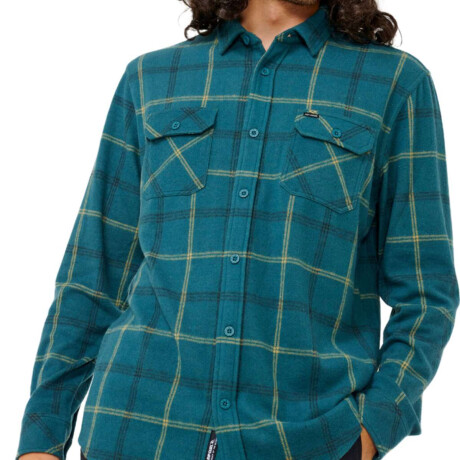 Camisa Flannel Rip Curl Grid Verde