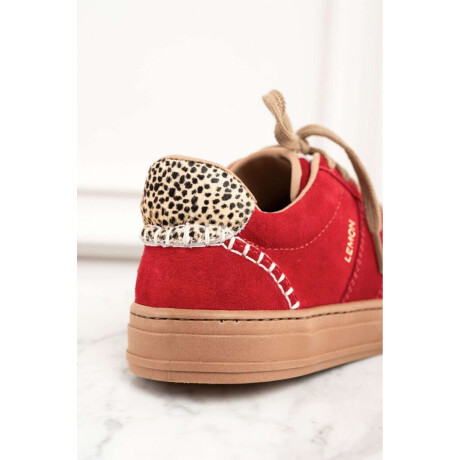 Zapatilla Gamuza Rojo