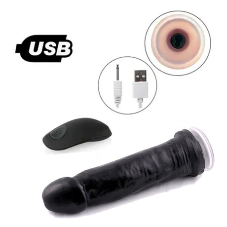 Vibrador A Control Remoto Carga USB Súper Negro