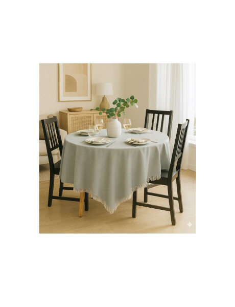 MANTEL REDONDO ALGODÓN D160CM GRIS MANTEL REDONDO ALGODÓN D160CM GRIS