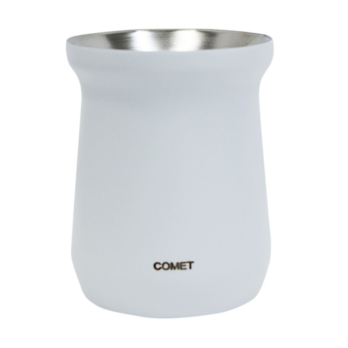 Mate Acero Inoxidable Doble Pared 260ml Comet Colores Lisos - Blanco 