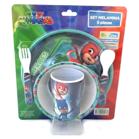 Set de 5 piezas de Melamina - Pj Masks U