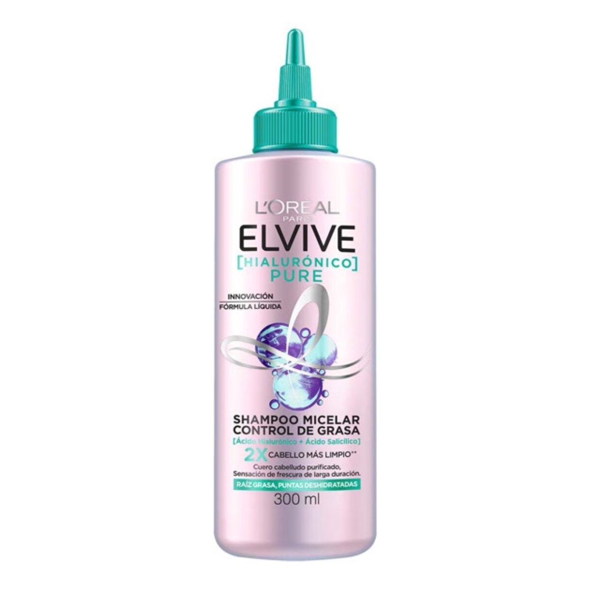 Shampoo Elvive Hialuronico Pure 300ml Micelar Control de Grasa 