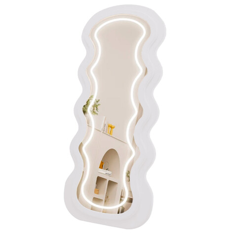 Espejo Ondulado Con Luz Led Led-m-01 BLANCO