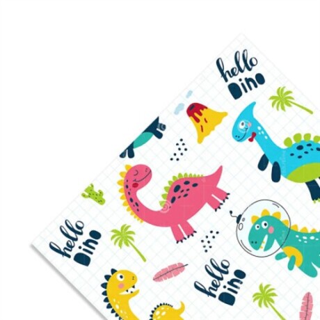 Papel de envoltorio para regalo 70 cm por 100 cm Dinosaurio