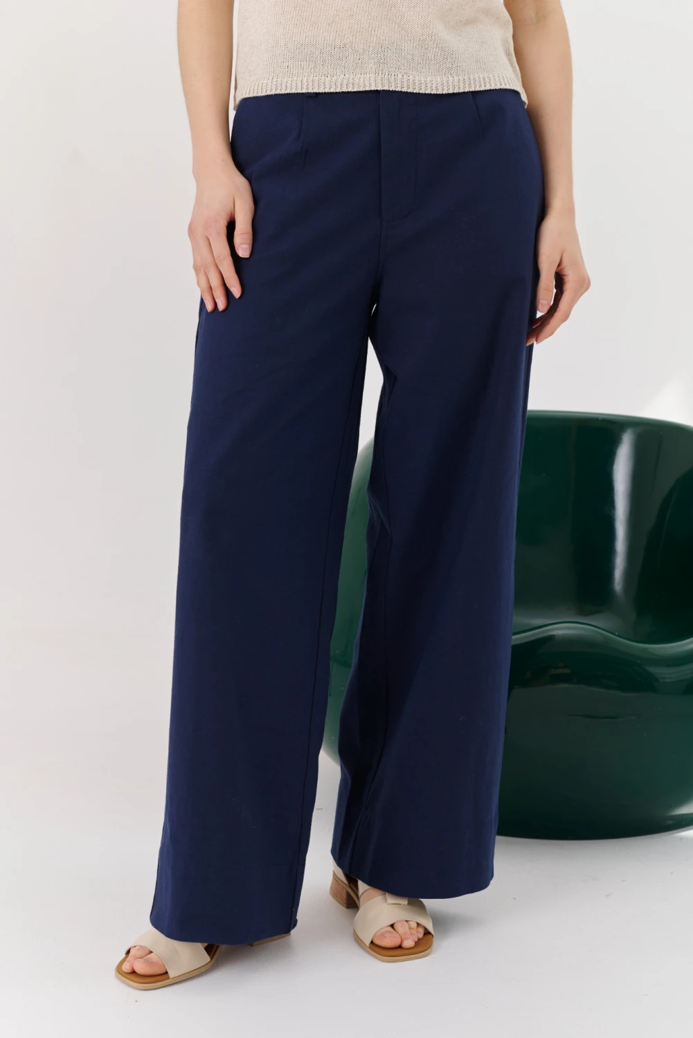 PANTALON LINO ZAG azul 1