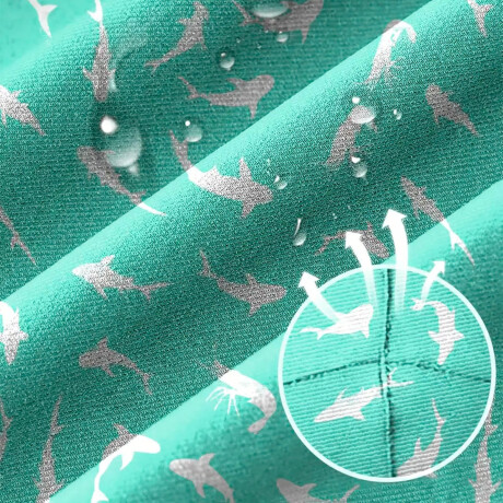 Set X2 Short Bermuda Playa Overzise Estampado Verano Verde Azul