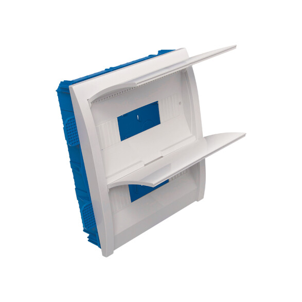 Tablero de embutir p/yeso 24 mód. din puerta opaca C10218