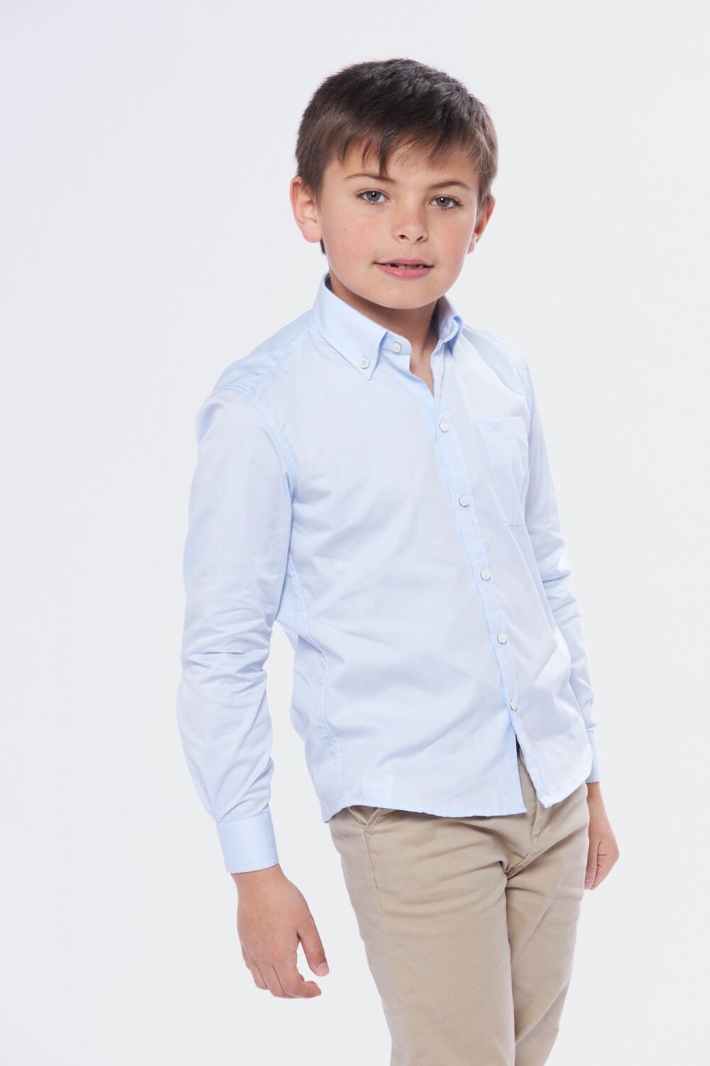 CAMISA LISA Celeste