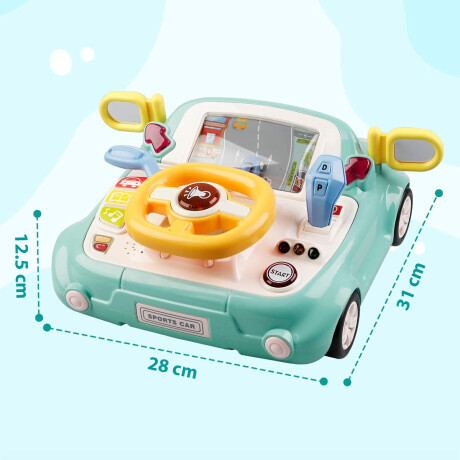 Volante Musical Juego Infantil Simulador Manejo Pantalla Luz Verde