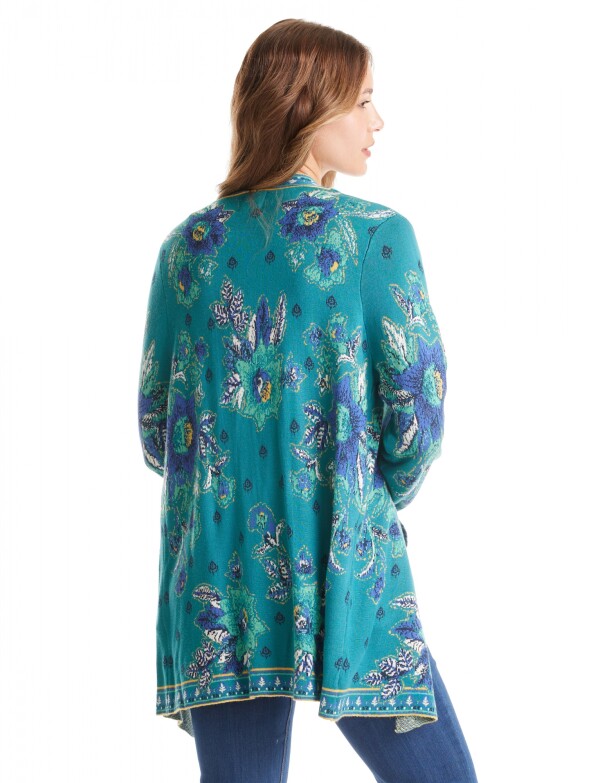 Cardigan Abierto Estampado VERDE/MULTI