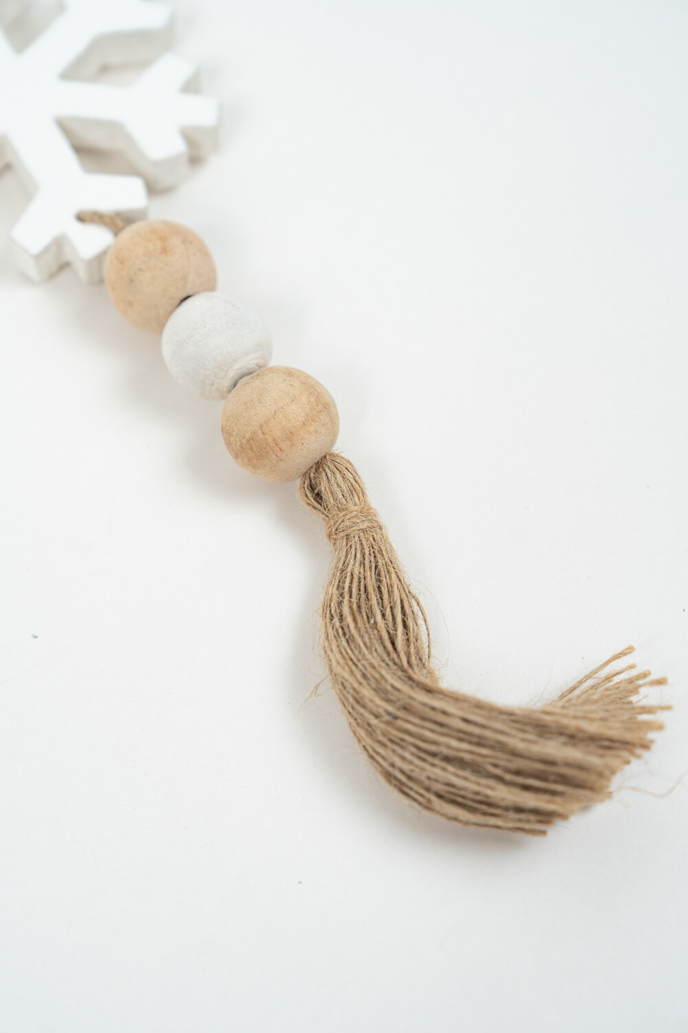 Deco Navidad Colgante Copo De Nieve De Madera Color Unico