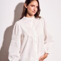 Imagen de Blusa Algodón Con Detalles Encaje - Crudo
