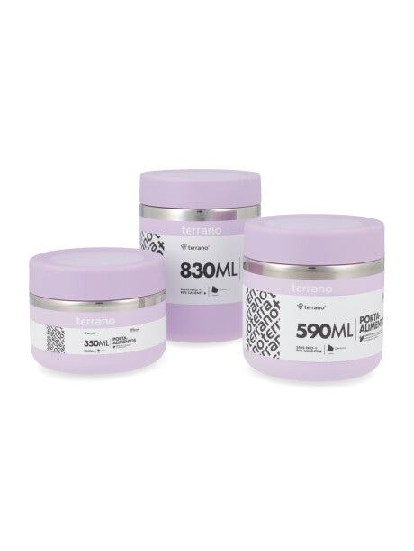 Set x3 Contenedores de alimento Lila