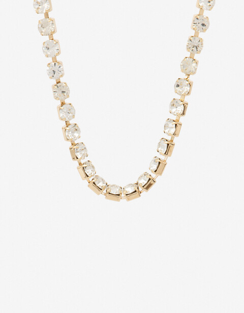 Collares Cortos Strass Collar Corto Strass - Dorado