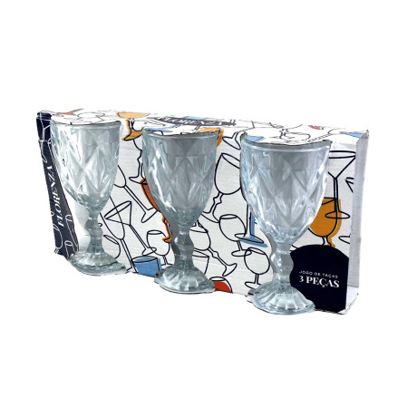 Set de 3 copas de vidrio 200ml Set de 3 copas de vidrio 200ml