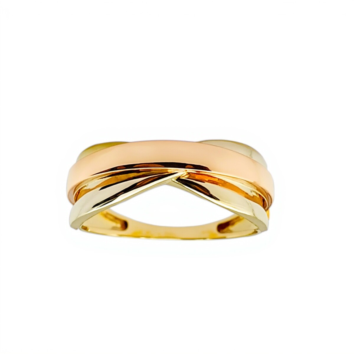 Anillo Trinity-Oro bajo-Sin Piedra-AN8190 - sinpiedra 