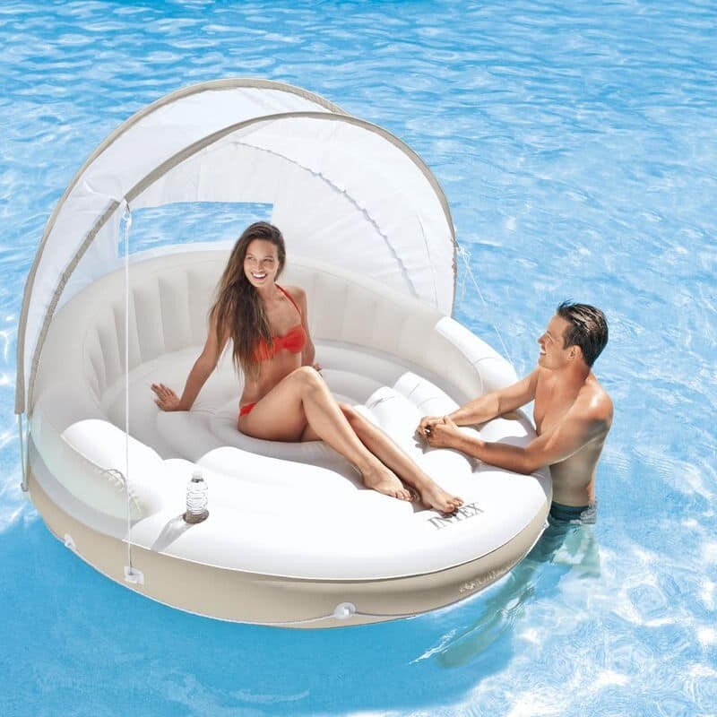 INTEX ISLA INFLABLE FLOTANTE PARA AGUA CON TOLDO Intex Isla Inflable Flotante Para Agua Con Toldo