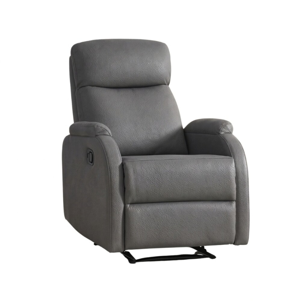 Sillón Recliner 1 Cuerpo Cuero Sintético - Adri Grafito