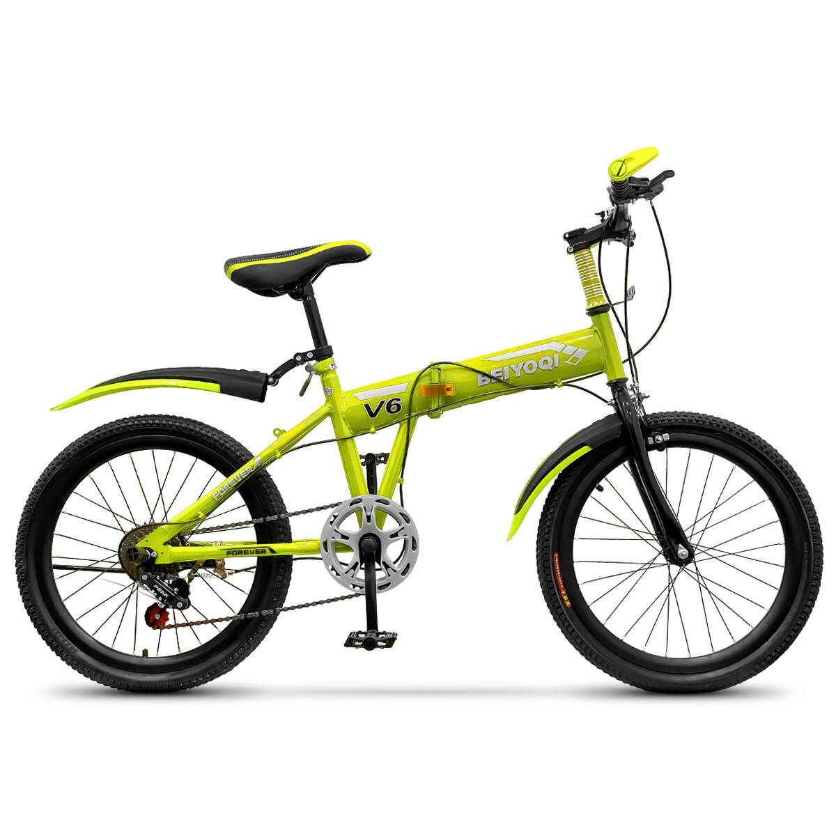 Bicicleta Montaña Plegable Rodado 20 Para Niños - Verde 