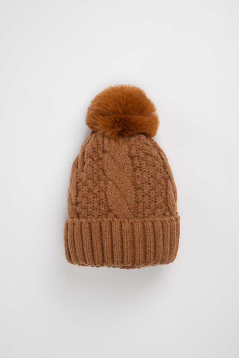 Gorro punto - Ochos Marrón 
