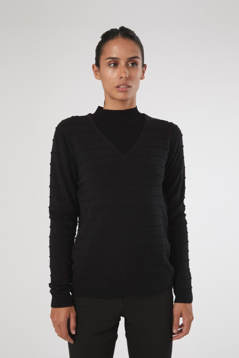 Sweater con estructura negro