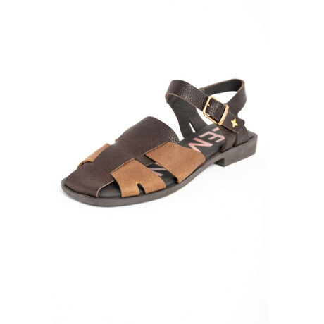 Sandalias Cangrejeras De Cuero Chocolate