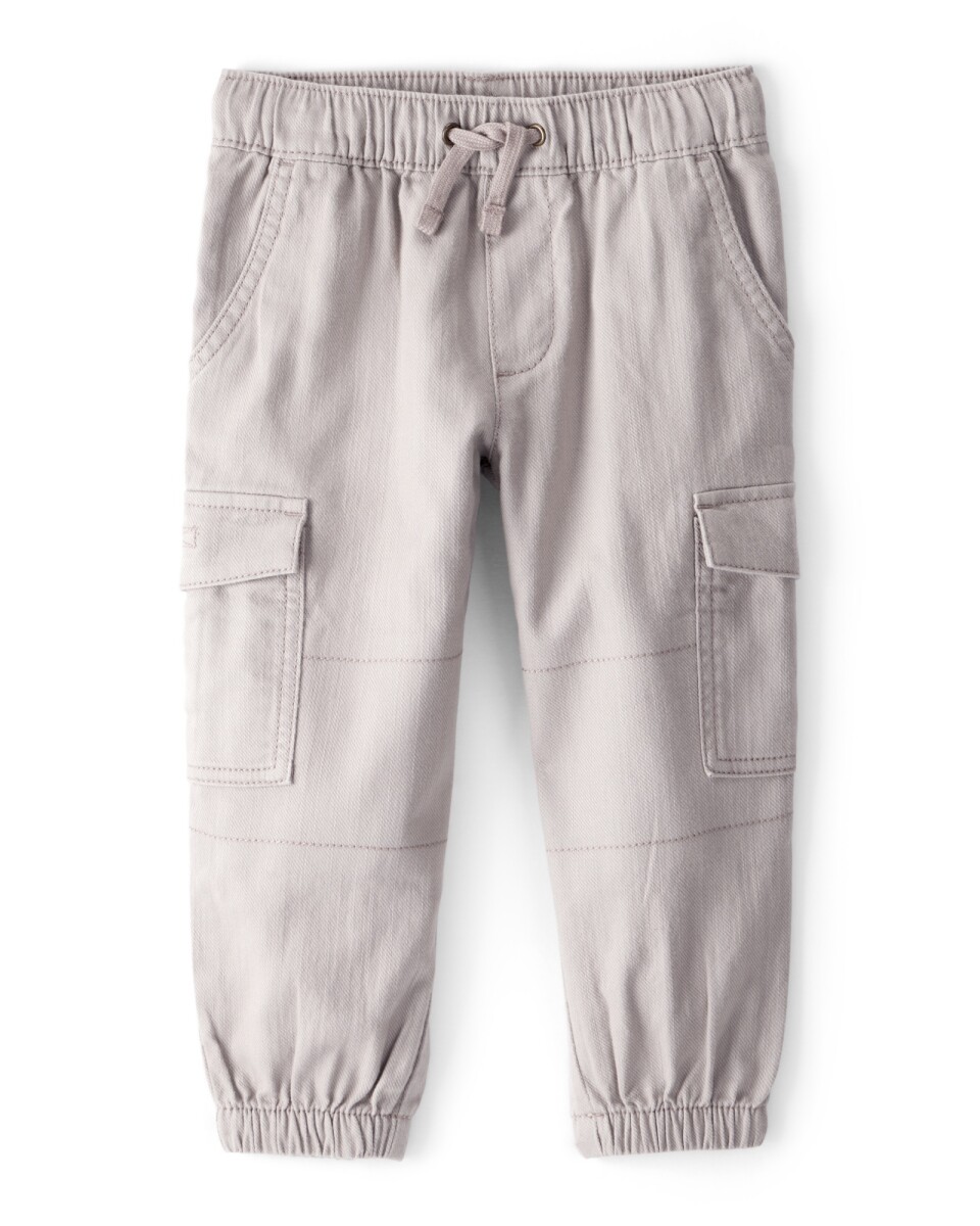 Pantalón cargo de algodón, gris 