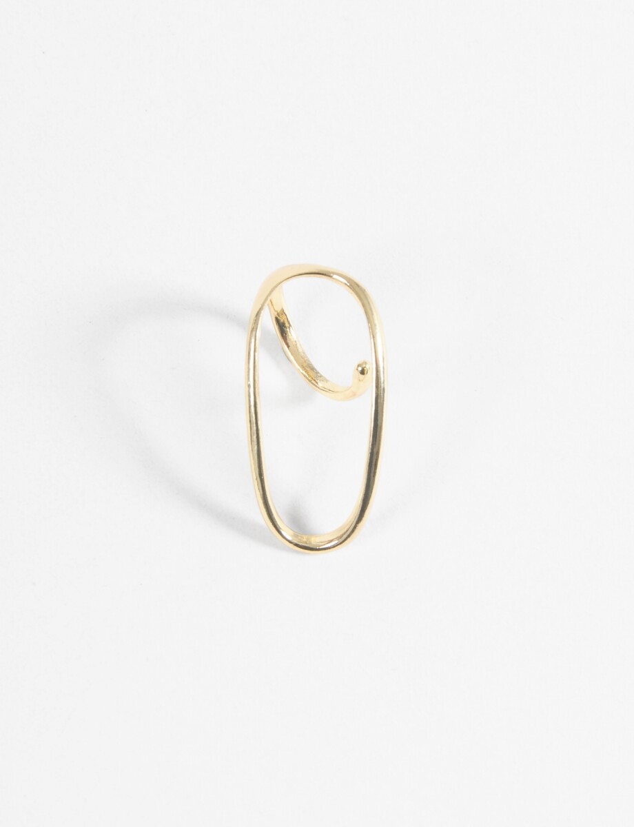Anillo ajustable maxi - dorado 