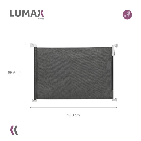 Puerta Flexible Lumax con Malla Retráctil de Seguridad Gris