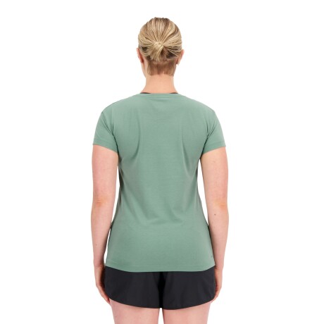 Remera New Balance de Dama - WT33190DKJ GREEN