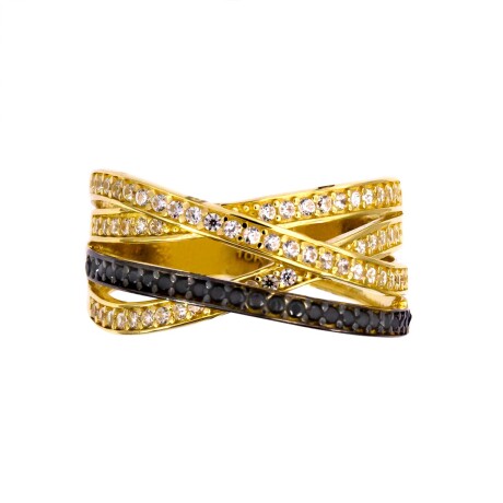 Anillo de oro 9 ktes, con circonias. Anillo de oro 9 ktes, con circonias.