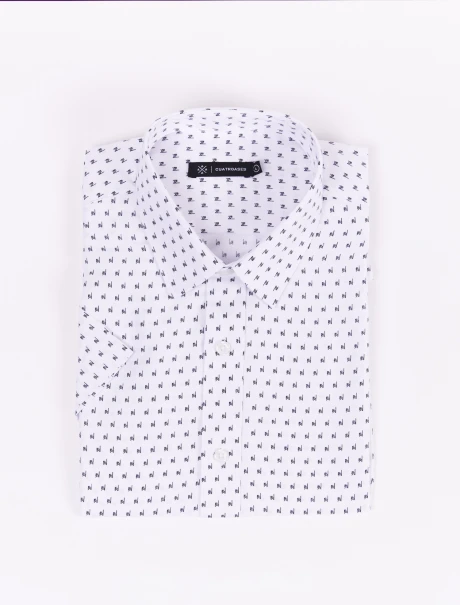 Camisa m/c estampada blanco