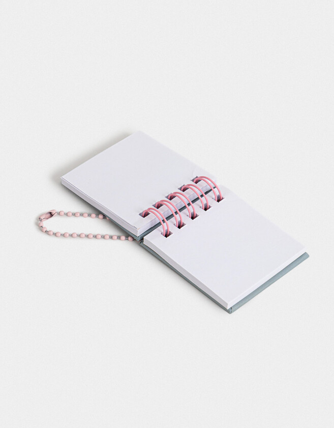 Anotadores Cuadernos y Memos Mini Memo Espiralado Con Cadenita Para Colgar - Azul Celeste
