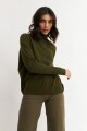 Sweater cuello rompeviento VERDE OLIVA