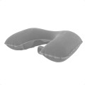 Almohada De Viaje Inflable Apoya Cabeza Auto Ãmnibus AviÃ³n Gris