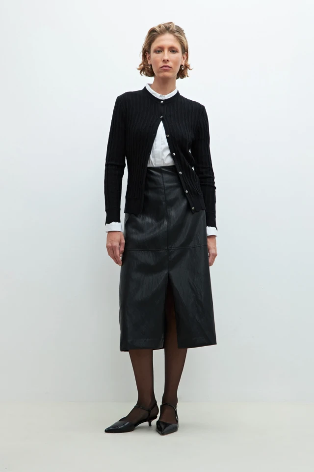 Cardigan con estructura negro