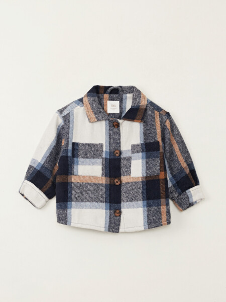 Sobrecamisa cuadros Azul Marino