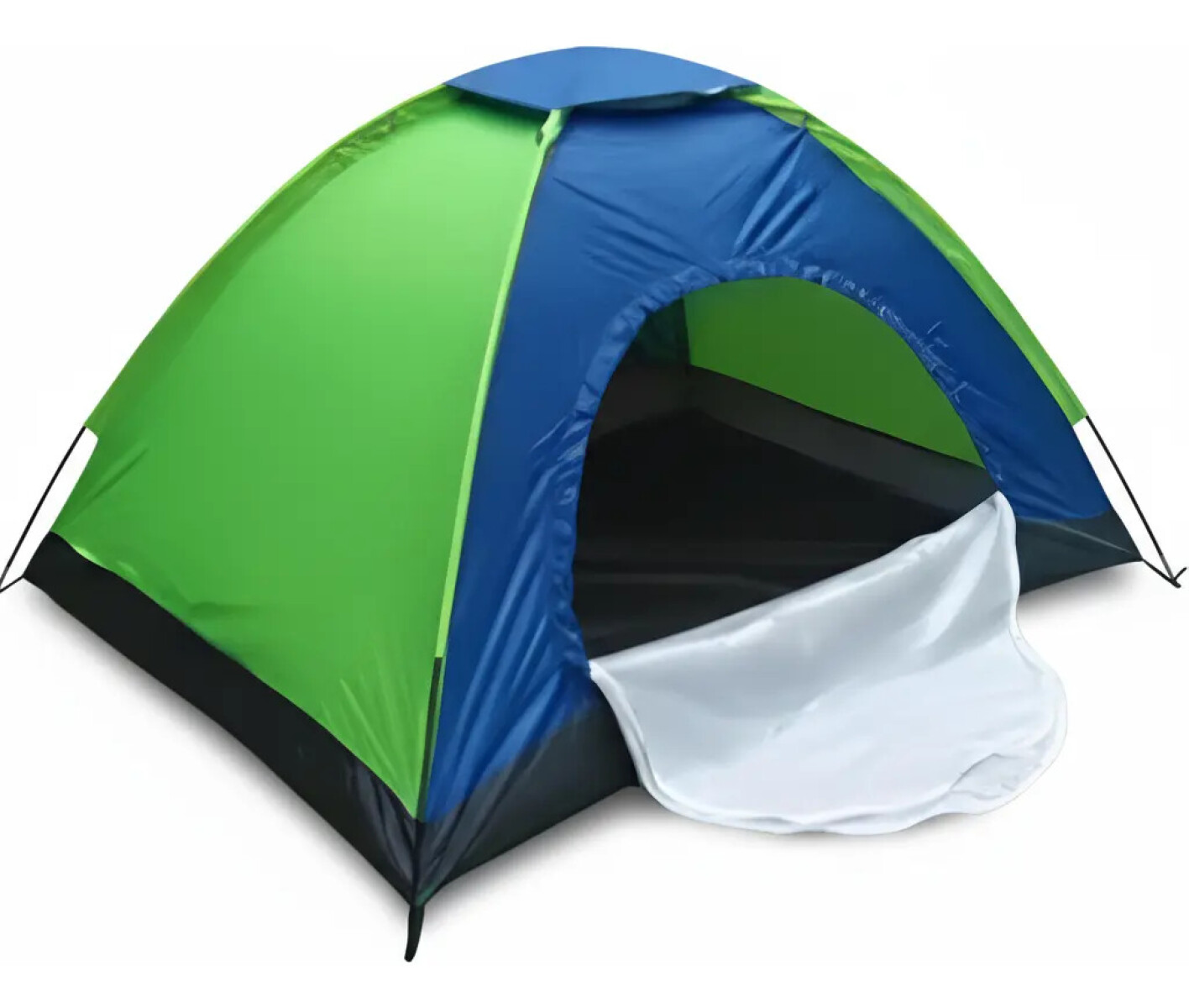Carpa Iglú De Camping Para 3 Personas - AZUL Y VERDE 