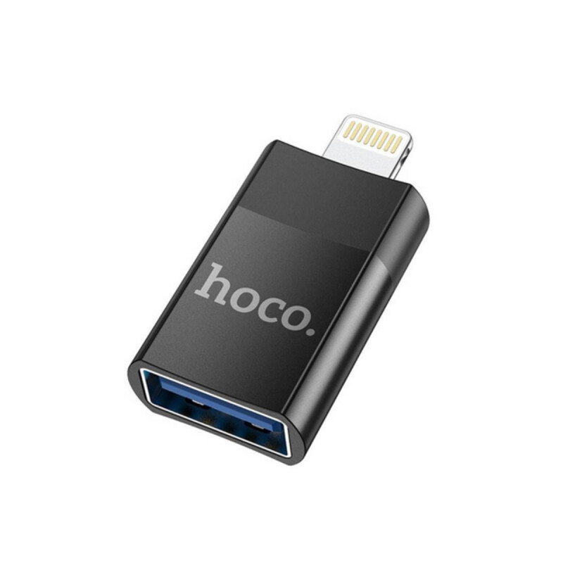 Adaptador HOCO UA17 2.0 USB H a Lightning M Negro Adaptador HOCO UA17 2.0 USB H a Lightning M Negro